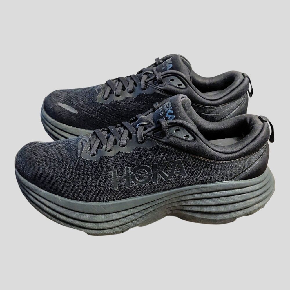 Hoka Bondi 8 Women's 9.5 B Road Running Shoes Black  Max Cushioned 1127952 BBLC